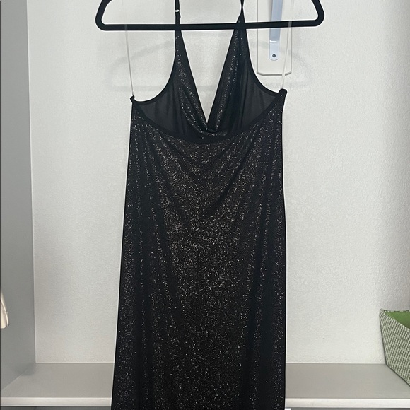 bebe Black Glitter Maxi Dress - Picture 3 of 4